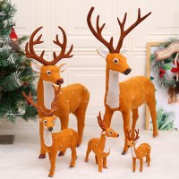 クリエイティブぬいぐるみクリスマス鹿卸売模擬鹿ぬいぐるみヘラジカクリスマスギフトホテルの窓の装飾装飾品