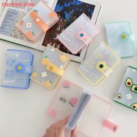 透明かわいいカードホルダー女性の韓国ミニ超薄型コンパクト大容量マルチカードスロット学生抗消磁カードホルダー