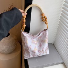 新しい中国風のニッチ多用途脇の下バッグトートバッグ女性のための 2024 春の新高探し文学刺繍ショルダーバッグ