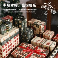 クリスマス ギフト 包装紙 高級 インス風 大判 花束 フラワー ギフトボックス 誕生日 クリスマス 牛革