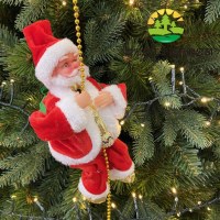 電気ロープクライミングビーズサンタクロースぬいぐるみクリスマスペンダントはビーズを登ることができます高齢者のためのクリスマスギフト卸売
