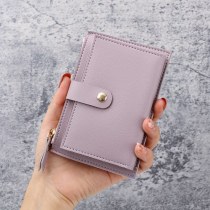 女性用の新しいスタイルの財布、韓国スタイルの学生用小銭入れ、軽くて持ち運びやすい、ミニバージョン、マルチカードスロット、カードホルダー、ジッパー付き小型財布