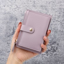 女性用の新しいスタイルの財布、韓国スタイルの学生用小銭入れ、軽くて持ち運びやすい、ミニバージョン、マルチカードスロット、カードホルダー、ジッパー付き小型財布