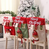クリスマス装飾立体人形老人雪だるまヘッドチェアセットキッチンレストラン装飾用品