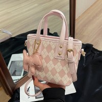 コントラストカラーの小さなバッグ女性のための 2024 新しい多用途ショルダークロスボディバッグ夏のハンドバッグバケットバッグ