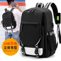 新しいオックスフォード布バックパック USB 充電バックパック屋外旅行学生スクールバッグ