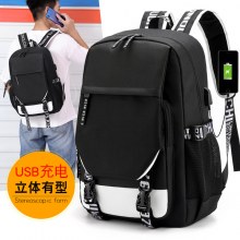 新しいオックスフォード布バックパック USB 充電バックパック屋外旅行学生スクールバッグ