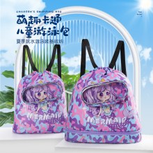 スイムバッグ子供用乾湿分離防水収納袋男の子と女の子用スポーツポータブルかわいい漫画ビーチバックパック