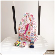 日本の漫画ミニ環境に優しいショッピングバッグハンドバッグ生地ランチボックスバッグ折りたたみ超軽量ポータブルイチゴクマスヌープ