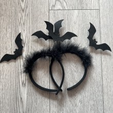 ハロウィン黒コウモリヘッドバンドヘッドバンドハロウィンパーティー装飾ヘッドバンド子供のステージパフォーマンス小道具ヘアアクセサリー