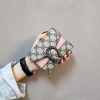 新しい女性用財布、韓国バージョン、ショートスタイル、女子学生用三つ折り小銭入れ、おしゃれなミニ小さい財布、複数のカードスロット、女性用カードホルダー