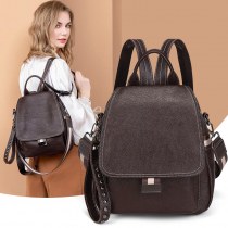 女性のためのバックパック 20 24 新しい韓国スタイルのファッション多用途ソフトレザー女性のバックパック盗難防止フリップトラベルバッグトレンディな