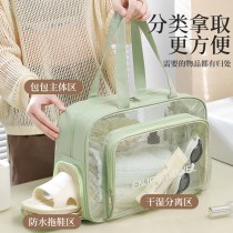 水泳用収納バッグ、乾湿分離、フィットネス用トイレタリーバッグ、大容量防水トラベルバッグ、PUポータブル化粧品バッグ