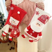 クリスマスデコレーションニット立体老人雪だるまギフトバッグクリスマスツリーデコレーションキャンディーバッグ