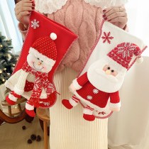 クリスマスデコレーションニット立体老人雪だるまギフトバッグクリスマスツリーデコレーションキャンディーバッグ