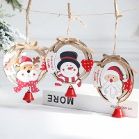 クリスマス 飾り クリスマス ラウンド ベル ドア 吊り下げ 木製 ペンダント 吊り下げ ギフト プチギフト 子供 幼稚園