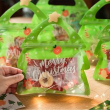 クリスマスツリーギフト包装袋ホリデーギフトバッグクリスマスイブキャンディクッキー包装袋子供用ポータブルギフトバッグ