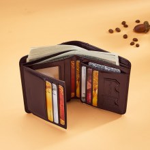 財布 メンズ ビジネス カジュアル ウォレット メンズ 複数のカード スロット 第一層 牛革 メンズ ウォレット 送料無料