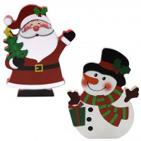 クリスマス木製装飾サンタクロース雪だるまオーナメントホームパーティー木製クリエイティブクラフト