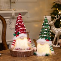 新しいイルミネーションルドルフ人形窓装飾クリスマス装飾用品スパンコールぬいぐるみ顔のない人形