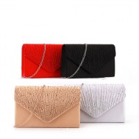 新しいスタイルのイブニングバッグ、ハイエンド、シンプルでファッショナブル、ダイヤモンドがちりばめられたハンドショルダーバッグ、レディースバッグ