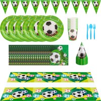 熱い販売の新しい漫画子供の誕生日のお祭りの雰囲気パーティーサッカーパターンパーティーセット小道具
