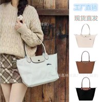 トートバッグ 刺繍入り 折りたたみお団子 ショルダー ハンドバッグ 脇用バッグ 通勤バッグ
