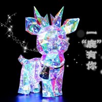 ギフトクリスマスシンフォニー光るヘラジカクリスマスクリエイティブギフトオーナメント誕生日ギフトギフトボックス