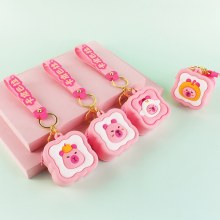 かわいいミニカピバラ小銭入れ三次元シリコーンヘッドフォン収納袋少し脂肪スクールバッグペンダント小さなバッグ