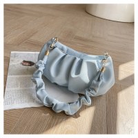 女性のためのハイエンドの脇の下バッグ 2024 新しいプリーツデザインファッショナブルなニッチ団子バッグ多用途ショルダーバッグ