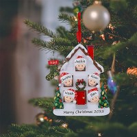 2025 クリスマスツリーハウス人形遊び休日の挨拶 DIY クリスマスペンダント写真