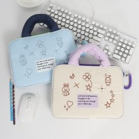 ラップトップバッグ 14 インチスペースコットン 11 インチ IPAD タブレット耐衝撃コットン 16 インチノートブック刺繍ファッション小さなバッグ