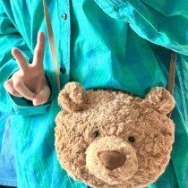 20 23 新バルセロナクマバッグかわいい漫画ぬいぐるみクマヘッドバッグ人形バックパック女性のクロスボディバッグ