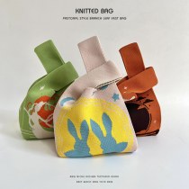 トートバッグ 織りバッグ バケットバッグ ニット ハンドバッグ バッグ フライ織り 織りバッグ ショルダーバッグ ギフトバッグ