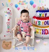 卸売誕生日ケーキ風船赤ちゃん一年生パーティーレイアウト子供女の子デジタル写真小道具シーン装飾