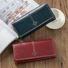 財布 レディース ロング レトロ ヨーロッパとアメリカ ジッパー 大容量 マルチカード スロット 多機能 二つ折り 学生 クラッチ