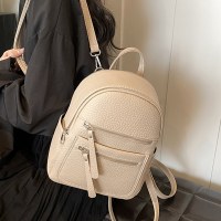 新しい女性のバッグバックパック 2024 ソリッドカラーの女性の小さなバックパック女性の韓国スタイルのファッションパーソナライズされた通勤バッグ