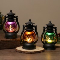 ハロウィーンエレクトロニックスモールオイルランプLEDレーザーライトホースランプハンディキャップカボチャランプクリエイティブフェスティバルパーティー雰囲気レイアウト