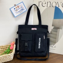 キャンバスバッグ レディース 多用途 新しい 大容量 多目的 スクールバッグ カジュアル ポータブル ワンショルダー 学生 クロスボディバッグ バックパック スクールバッグ