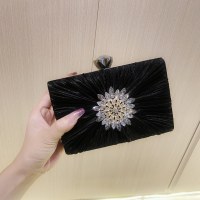 新しいイブニングバッグプリーツ光沢のあるラインストーンドレスイブニングバッグ多目的バッグ