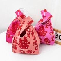 ニットバッグ、お祝いや楽しいイベントのコンパニオン ギフト バッグ、トートバッグ、通勤収納、カジュアルで多用途な ギフト バッグ