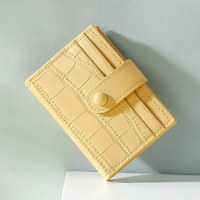 新しいショート折りたたみ小型カードホルダー女性のニッチデザイン薄型マルチカードスロットストーンパターン学生ミニ ID バッグ