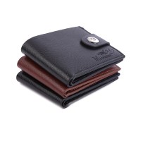 メンズ財布 多機能ショートウォレット PVレザー マグネットバックル 小銭入れ