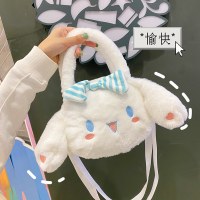 かわいい子犬漫画ぬいぐるみバッグ韓国語バージョンソフトガールガールショルダークロスボディバッグ毛皮のようなハンドバッグ
