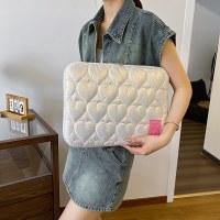韓国の甘い ins スタイル刺繍糸ラブプラス綿マルチカラーマカロン 15 インチコンピュータバッグ 11 インチ ipad 保護カバー
