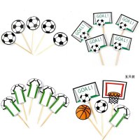 ワールドカップサッカーケーキデコレーションインサートスポーツサッカー少年勝利デザートテーブルデコレーションインサート