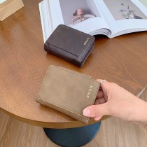 PU レザーショートメンズ 財布 レトロハイエンドジッパー 財布 マルチカードスロット 財布 外国貿易卸売