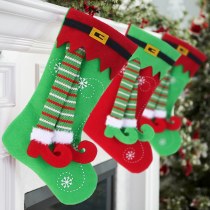 クリスマスツリーペンダントニットエルフ脚クリスマスストッキングクリスマスギフト小さなギフト
