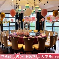 ホテルレストランボックス 18歳女の子の成人式シーン レイアウト 赤ちゃんの1歳の誕生日 バルーン飾り 背景壁