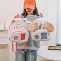 子犬バックパック 2024 新しいかわいい Nuonuo 漫画かわいい子犬ぬいぐるみバックパック女性の大容量バックパック